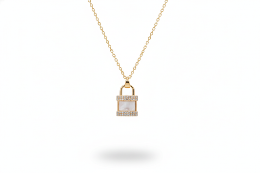 Secure Sparkle Pendant with Chain