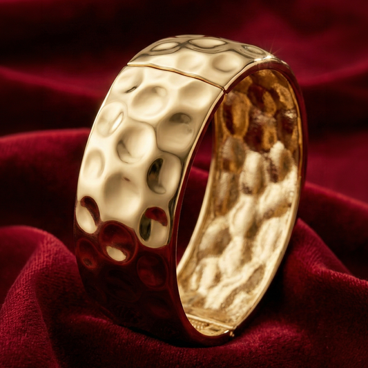 OY Jewells Luxury Hammered Stainless Steel Bracelet Kada for Women