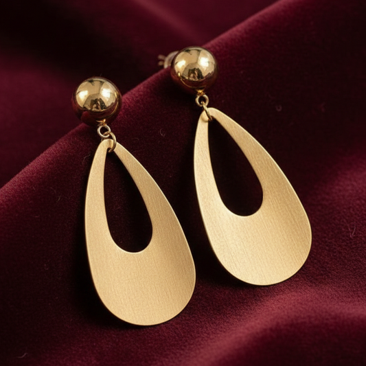 Teardrop — Minimalist Silver Statement Earrings