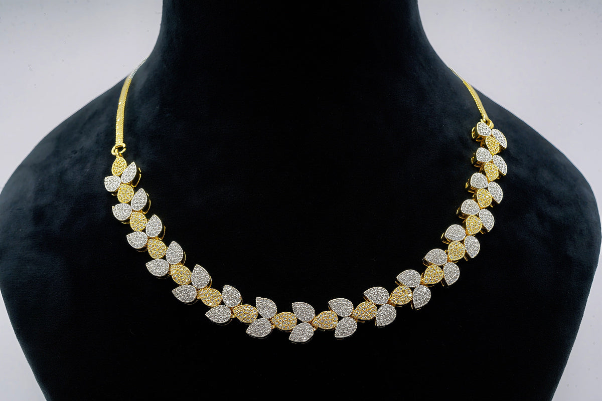 Buterfly Floral Wine Designe Chakor Set With Earings - OY JEWELLS - 