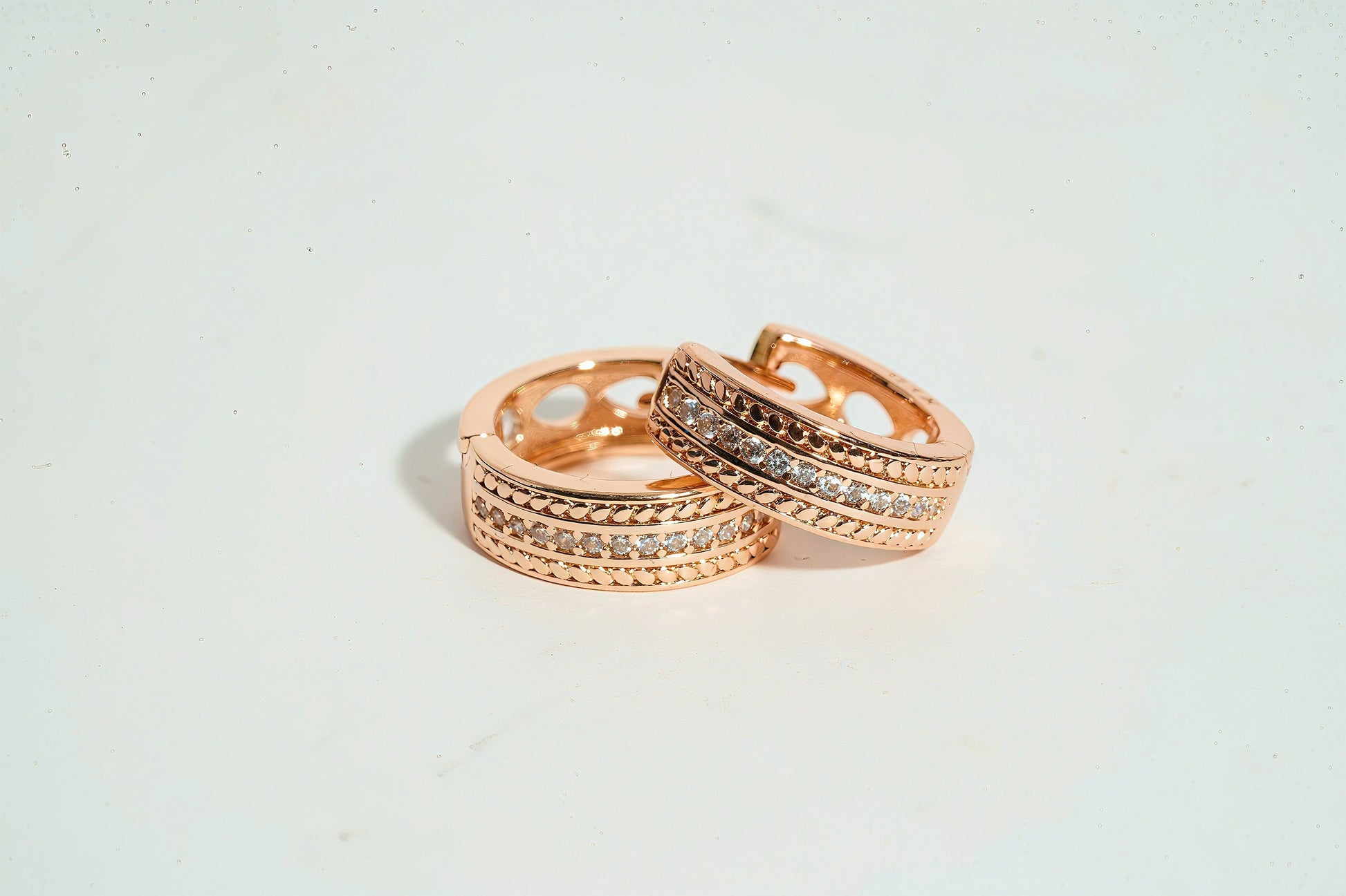 Double Curve Studds Earrings - OY JEWELLS - 