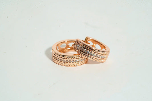 Double Curve Studds Earrings - OY JEWELLS - 