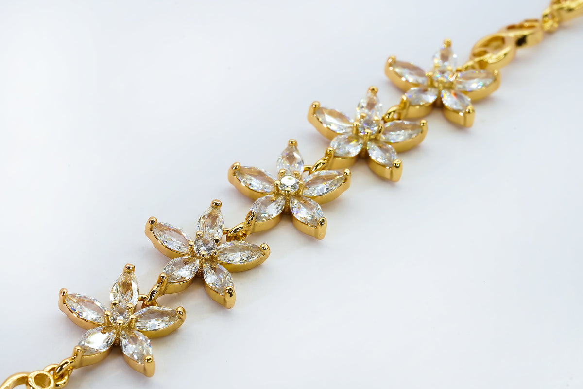 Floral Blossom Chain Bracelet - OY JEWELLS - 