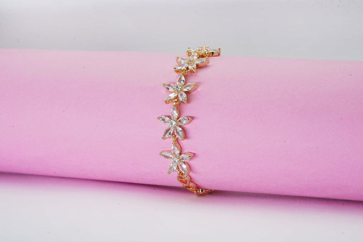 Floral Blossom Chain Bracelet - OY JEWELLS - 
