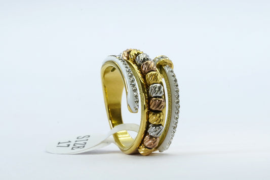 Fusion Edge GS Braelet Kada With Free Ring - OY JEWELLS - 