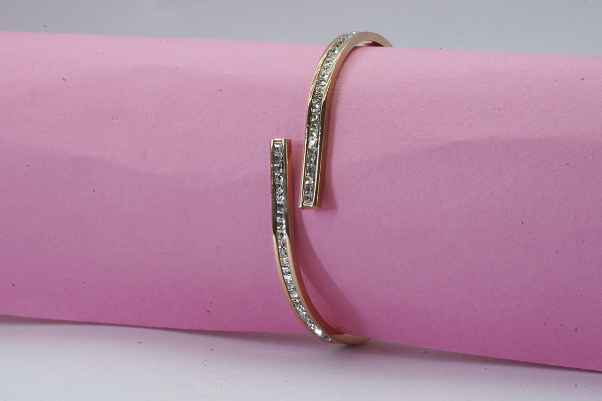 Glem Lime American Diamond Bracelet Kada - OY JEWELLS - 