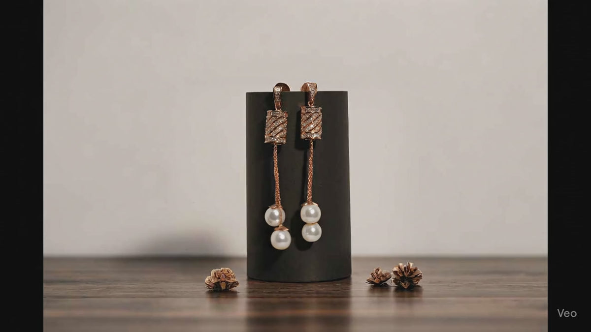 Contemporary Rose Gold Spiral Earrings