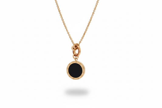 Roman Numeral Double Side Pendant With Chain - OY JEWELLS - 