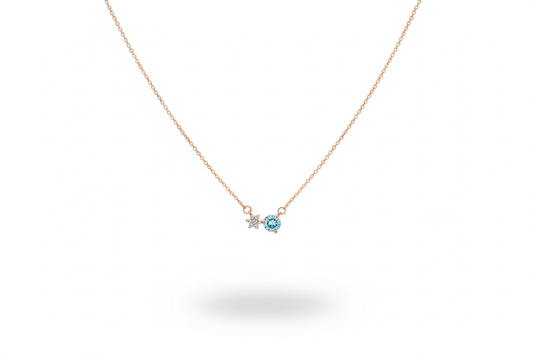 Snowflake Cubic Pendant With Earrings Set - OY JEWELLS - 