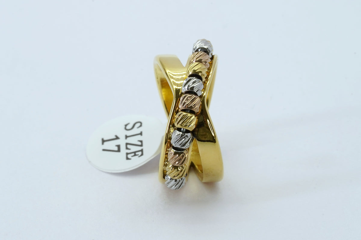 Tri - Colours breaded Bangle With Free Ring - OY JEWELLS - 
